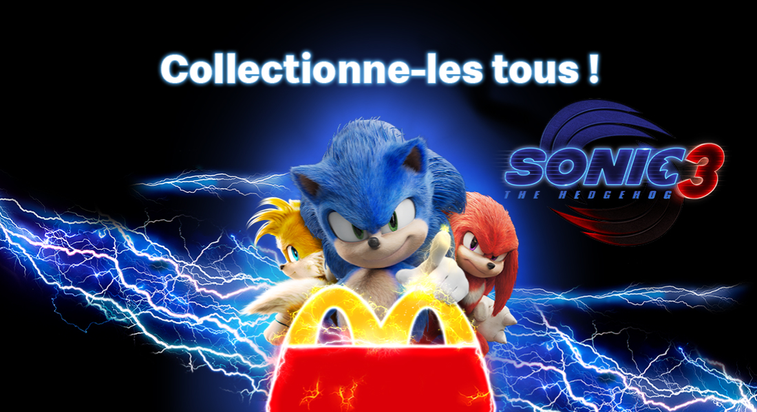 💥 Maintenant dans ton Happy Meal® : 12 héros Sonic supersoniques