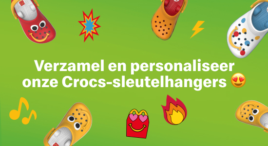 Nu in je Happy Meal®: coole Crocs-sleutelhangers