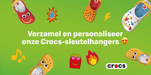 Nu in je Happy Meal®: coole Crocs-sleutelhangers